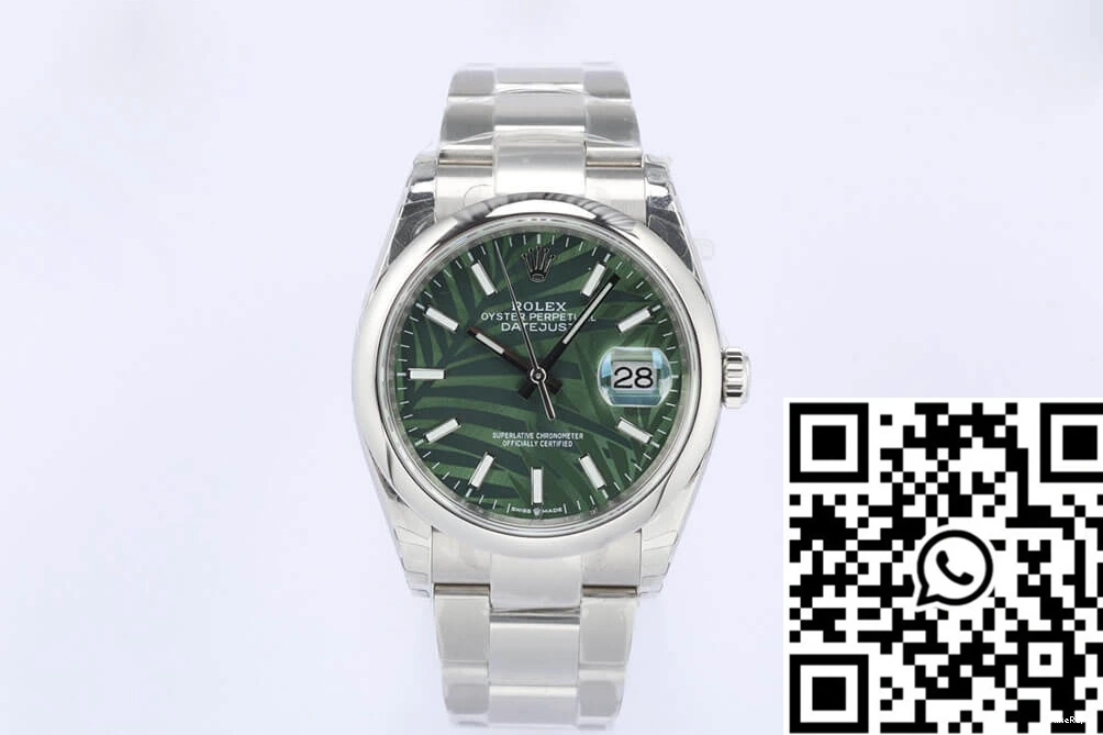 Datejust Leaf Olive Pattern M126200-0020 Palm Factory Rolex Green EW Dial 1118